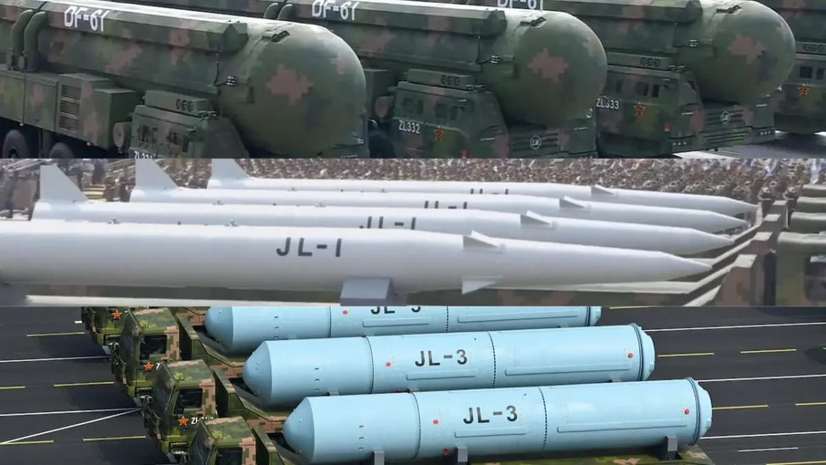 軍事パレードで初披露された中国の3つの新型核兵器DF-61、JL-1、JL-3